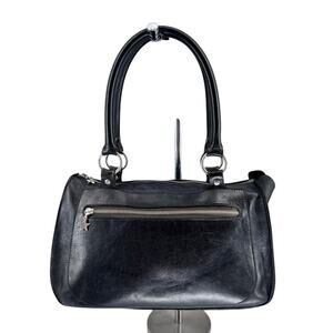 Dean Accessories Shoulder Bag Black Leather Made in USA b14